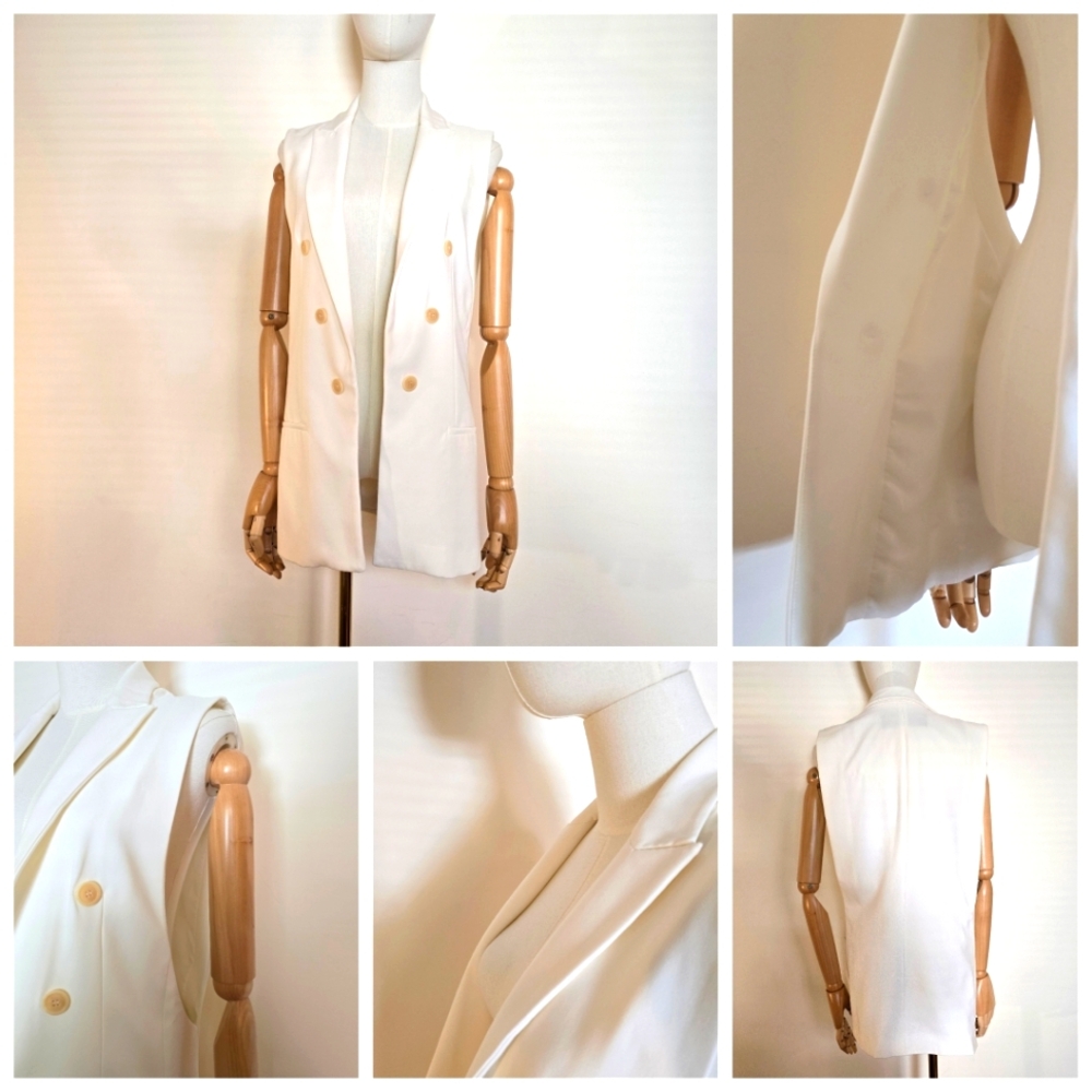 ZARA Long Vest with Side Detail